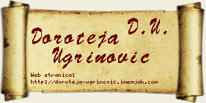 Doroteja Ugrinović vizit kartica
